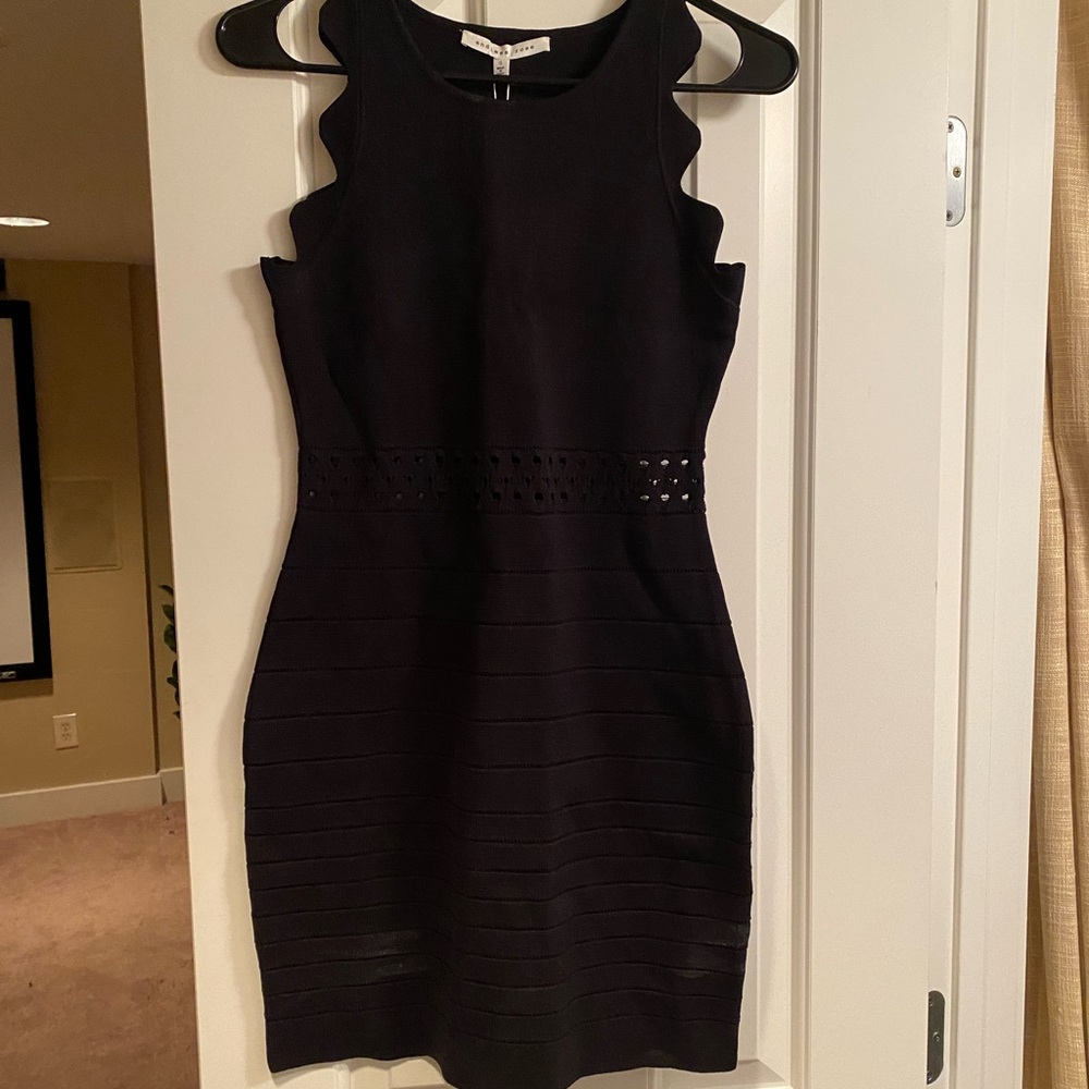 NWT Elegant Black Fitted Cocktail Dress